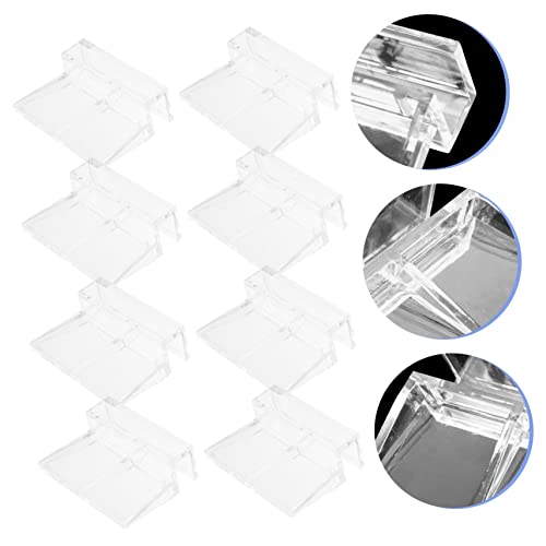 SUPVOX 16Pcs Sturdy Acrylic Aquarium Lid Racks Durable Fish Tank Cover Holders for Tanks and Wear Resistant Support Brackets for Aquariums