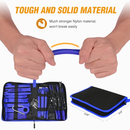 GOOACC 330Pcs Trim Removal Tool, Auto Push Pin Bumper Retainer Clip Set Fastener Terminal Remover Tool Adhesive Cable Clips Pry Kit Car Panel Radio Removal Auto Clip Pliers, Blue - color: 330Pcs Clips Removal Kit Blue