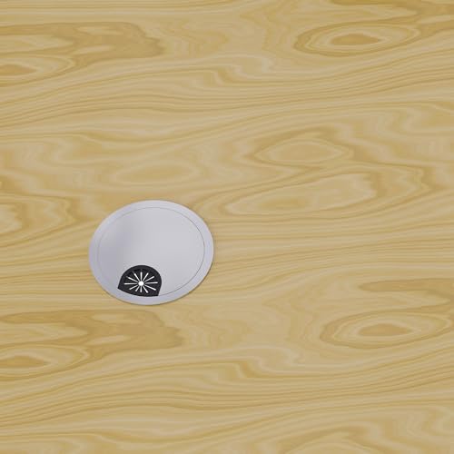 Desk Grommet 2 Inch 50mm, Zinc Alloy Computer Desk Wire Hole Cover, Office Desktop Cord Cable Hole Metal Ring, Silver Tone - size: 2" Silver Tone