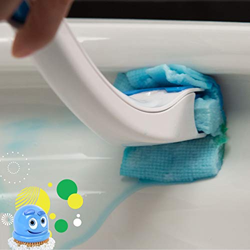 Scrubbing Bubbles Toilet Bowl Brush and Holder with Cleaner Refill Pads, Fresh Brush Toilet Wand Starter Kit, Cleans Limescale & Fights Odors, Citrus Scent, 1 Wand + 4 Refills + 1 Stand (Pack of 4) - size: 1 Count (Pack of 4), style: Starter Kit