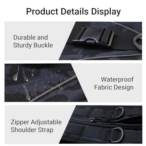 Lightweight Fishing Tackle Backpack Professional Water-Resistant All-in-One Rod Holder & Gear Storage - color: Scorpio Camouflage