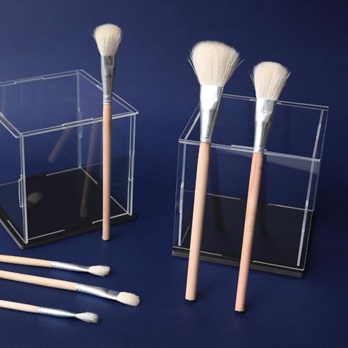 Gilding Brush Set, Goat Hair Brush, Leaf Sweeper, Paint Brush for Edible Gold Leaf, Gold Flakes, Gold Leaf Sheets 6 per Pack - color: 6 Brushes