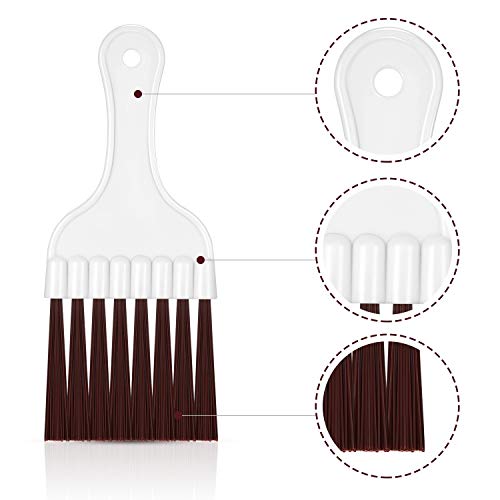Boao 4 Packs Coil Brush Air Conditioner Condenser Refrigerator Cleaning HVAC Coil Cleaner Small Plastic Whisk Brush (Brown) - color: Brown