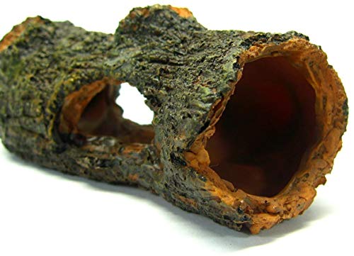 Betta Log Decaying Trunk 4.3 inches Driftwood Decor - Small Wooden Fish Tank Freshwater Decorations Aquarium Ornament Tree Plants Wood