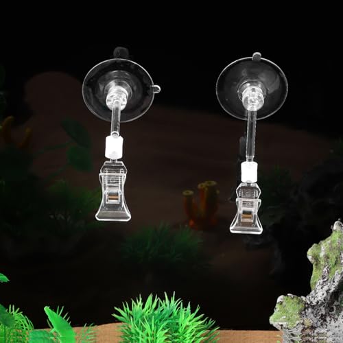 LIOOBO Aquarium Suction Cup Clips 3-Pack Adjustable Fish Tank Veggie Clips Air Pump Holder Clips for Secure Attachment and Versatile Aquarium Accessories