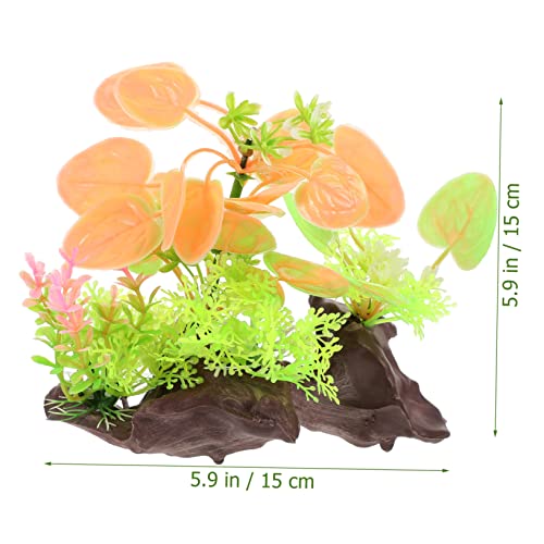 MERRYHAPY Desktop Aquarium Grass Realistic Fake Plant Decor for Fish Tank for Aquatic Landscapes Natural Style Aquarium Accessories