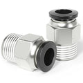TAILONZ PNEUMATIC Male Straight 3/8 Inch Tube OD x 3/8 Inch NPT Thread Push to Connect Fittings PC-3/8-N3 (Pack of 20) - size: 3/8"OD x 3/8"NPT