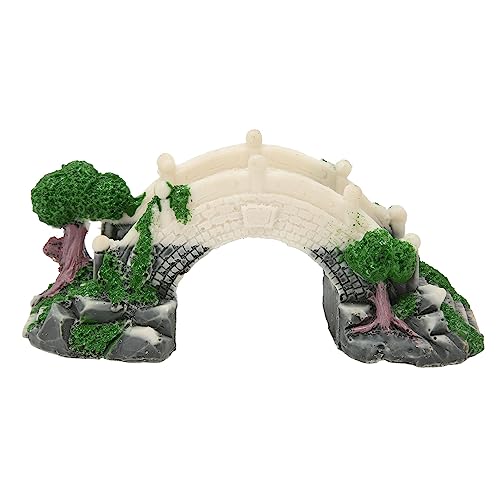 Aquarium Arch Bridge Decoration, Fish Tank Arch Bridge Resin Hand Craft Bridge Landscaping for Fish Tank Ornaments
