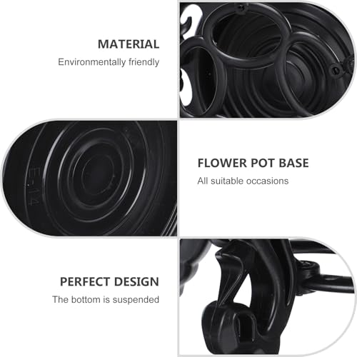 Gadpiparty Resin Flowerpot Rack Display Stand for Vase and Mini Fish Tank, 14cm Diameter Elevated Decorative Tray for Indoor Plant Storage and Ornament Showcase