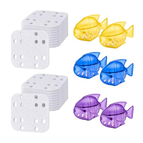 Humidifier Filter Replacement for LEVOIT, Mineral Absorption Pad Compatible with LV600S, LV600HH, OasisMist450S, Capture Particles in Tank to Improve Humidification- 20 Filters and 6 Humidifier Fishs - color: Humidifier Pads -20+6 Pack