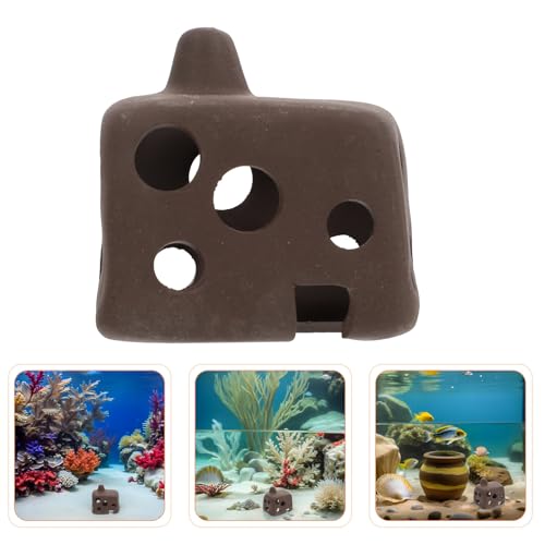 COHEALI 3pcs Irregular Porous Ceramic Fish Tank Shelter Cave for Aquarium Shrimp Breeding Hideout Small Fish Tank Landscape Decoration