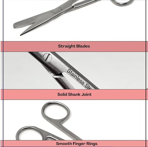 HIGH Grade PACIFATED Stainless Steel Dissecting Operating Scissors 5.5" Sharp Blunt Straight (HTI BRAND)