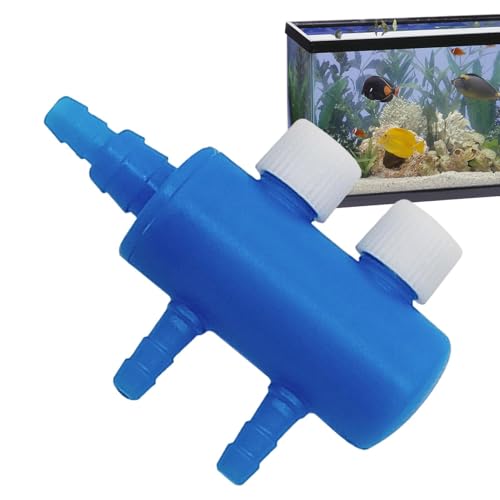Aquarium Air Tubing Valves – Air Pump Splitter Control, Adjustable Lever Distributor | Airline Tube Connectors Fittings For Fish Tank Bubblers, Aquatic Systems, Airs Flow Management And Oxygen Supply - color: 2 heads