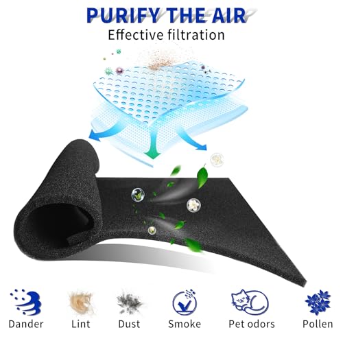 30 PPI Air Filter Foam Sheet 24.5"x12"x3/8" for Air Purifiers Aquarium AC Units HVAC Systems Motorcycle Filters & DIY Projects Washable Universal Replacement Sponge 2PCS