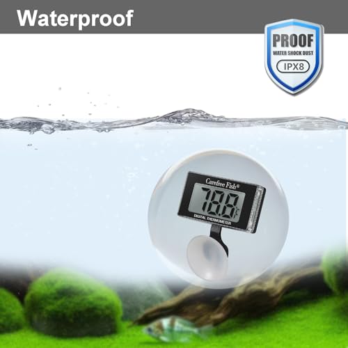 Aquarium Underwater Thermometer for Saltwater and Freshwater Replaceable Battery Temperature Error ±1℉
