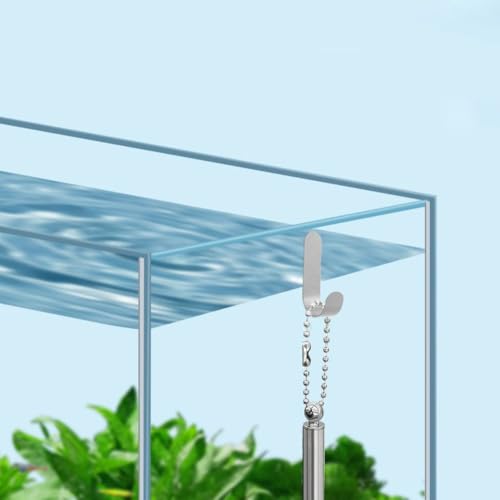 Aquarium Net with Extendable Long Handle, Adjustable Wastes Skimming Cleaning Tools Nylon Fishing Mesh Nets with Long Plastic Handle - color: round, style: L