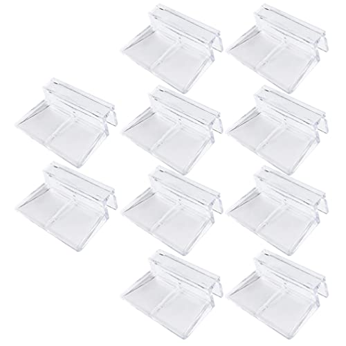 Mipcase 20pcs Acrylic Support Bracket for Fish Tank Covers Clips for Aquariums Easy Installation Compatible