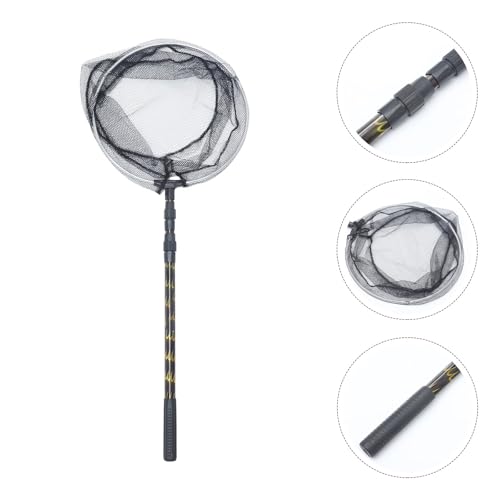 Cabilock Telescopic Fishing Net Replacement 1.5m Extendable Fish Landing Net with 35cm Mesh Head Portable Fishing Tool for Freshwater Pier and Camping Use