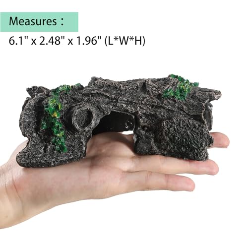 Aquarium Resin Hollow Tree Trunk Betta Log Aquarium Decorations Ornament Fish House Cave Wood House Decor for Fish Tank, Medium - size: Medium