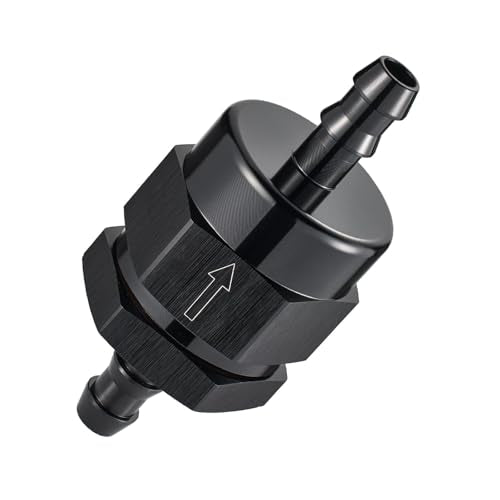 EVIL ENERGY 5/16" Check Valve, One Way Non-Return Valve Fitting Aluminum Black - size: 5/16