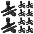 20 Pcs Aquarium Air Control Valves for 3/16" ID Airline Tubing Single Way Single Way Plastic Air Flow Control Regulator Aquarium Regulators Black Hose Connectors Airs Pump Accessories for Fish Tanks