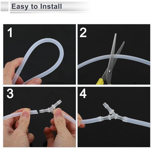5 Pcs Plastic Hose Barb Fitting 1/8" Stright Barb Hose Connector Clear PP - size: 1/8 Inch
