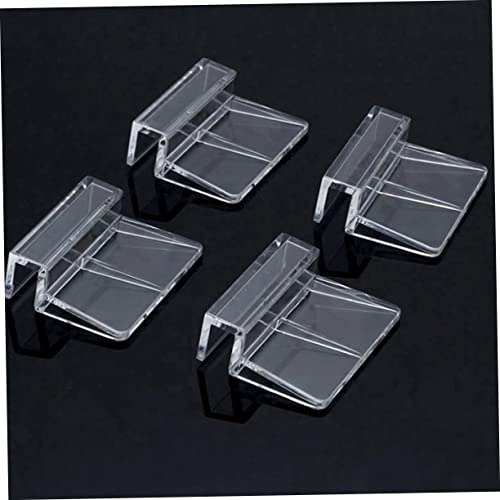 HEMOTON 10Pcs Aquarium Support Brackets for Fish Tank Covers Durable Clips for Glass Easy Installation Design for Enhanced Stability and Support