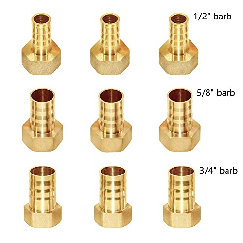 Joywayus 3 Way Shut off Ball Valve 1/2" Hose Barb Y Shaped 2 Switch Brass Fitting - size: 1/2 Inch - 1 pc