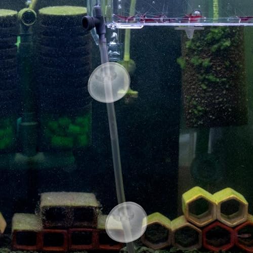Luxshiny 20pcs Aquarium Suction Cup Clips Oxygen Tubing Holders Soft Flexible Air Hose Fixing Accessories for Fish Tank Air Pump Aquarium Use