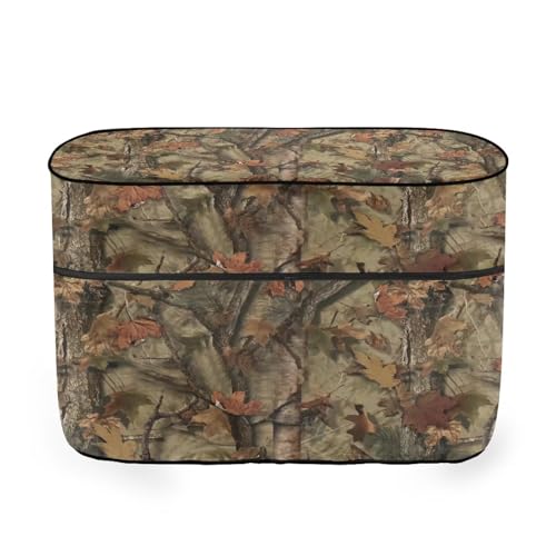 Forest Leaves Double 20lb RV Propane Tank Cover Weather Resistant Gas Cylinder Cover with Zipper All Seasons General - color: Forest Leaves, size: S(20LB)