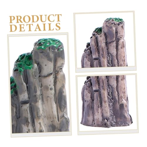 6pcs Realistic Mini Rockery Decorative Garden Ornaments for Fairy Garden and Fish Tank