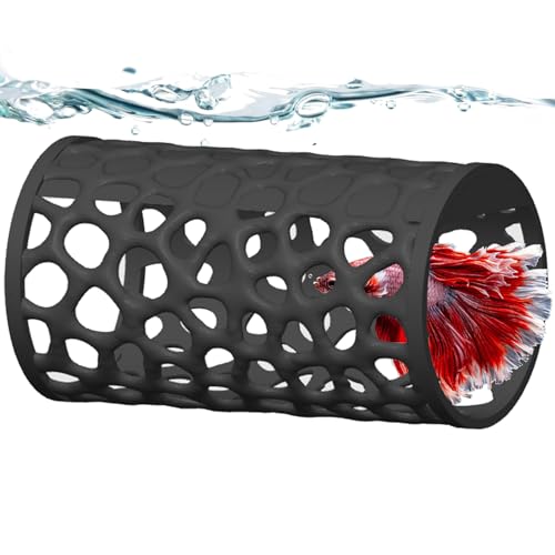 Floating Betta Tunnel, Betta Fish Hammock, Beta Cave and Hide, Betta Fish Toys for Rest and Play