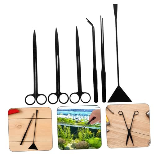 TOYANDONA 1 Set Aquascaping Tools for Efficient Maintenance Stainless Steel Tweezers Scissors Spatula for Safe Handling and Precision Trimming of Aquatic Plants