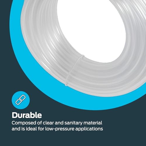 Eastman 3/8 Inch ID (1/2 Inch OD) PVC Clear Vinyl Tubing, 20 Foot Length, 98566 - size: 3/8 in. ID x 1/2 in. OD, style: 20 Ft.