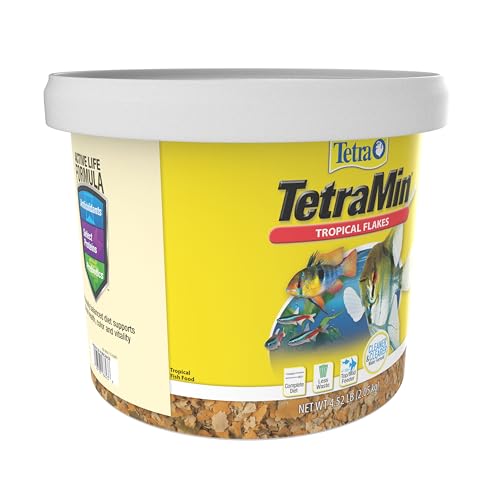 Tetra TetraMin Tropical Flakes 4.52 Pounds, Nutritionally Balanced Diet For Aquarium Fish - size: 4.52 Pound (Pack of 1)