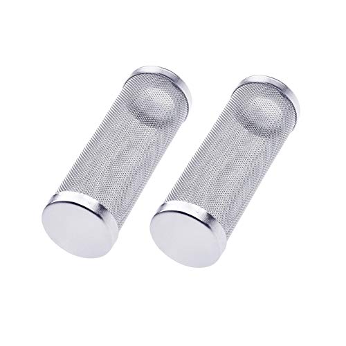 Quickun Stainless Steel Aquarium Flow Fish Filter Guard Net Shrimp Safe Inlet Inflow Protect Basket Mesh Media 12mm, 2Pcs - size: 12mm ID