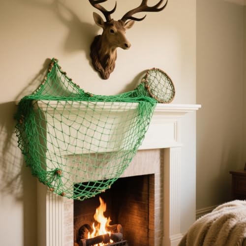 2 Pack Fish Net Decorations for Party,Natural Cotton Hawaiian Party Fishing Net Decorative, Nautical Themed Cotton Fishnet Under The Sea Pirate Ocean Beach Decor - color: 2pack-green