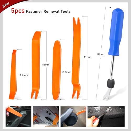 Nilight 1295Pcs Car Push Retainer Clips Auto Fasteners Kit-37 Sizes Nylon Bumper Fender Rivets with 5 Fasteners Remover 10 Cable Ties for Toyota GM Ford Honda Chevy BMW Benz Audi Nissan - color: 1295Pcs