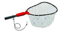 Ego S1 Slider Fishing Net, Ultimate Fishermen’s Tool Fixed Handle, Replaceable Head, Salt & Freshwater, 17x19 Inch Hoop - color: Red/Black, size: Clear Rubber Mesh