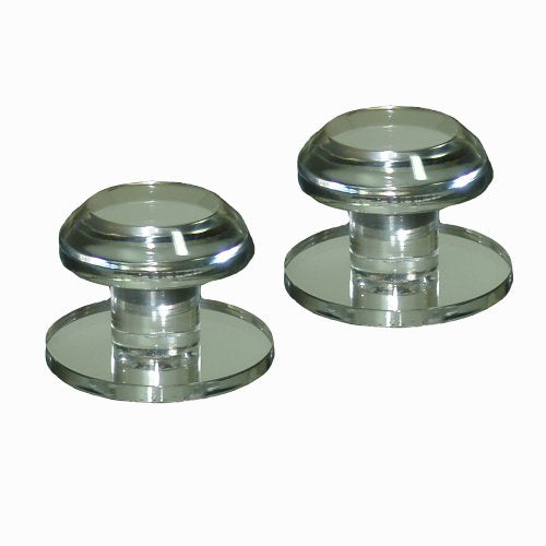 Mirart 1¼" Diam. Bevelled Knob,on a 2" Self Stick Round Acrylic Mirror Back (2 Pack) - style: 1¼ Round -2 Pack