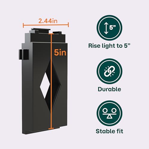 Aquarium Light Risers for Fluval Plant & Marine 3.0 & 2.0 LED | Heat-Resistant Polymer Stand | Toolless Easy Install (5-Inch) - size: 5-Inch