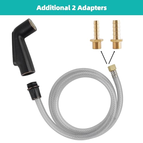 Universal Fit Kitchen Faucet Sprayer Attachment/Hose/Holder Set Compatible with Moen/Delta Faucet Sprayer Replacement, Kitchen Sink Side Sprayer Head, Oil Rubbed Bronze - color: Oil Rubbed Bronze