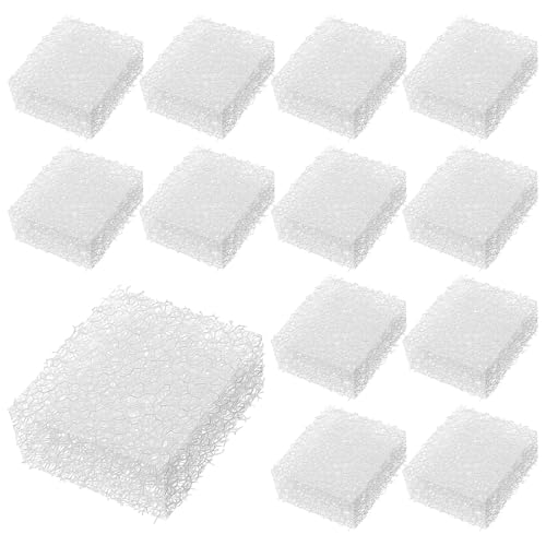 12 Pcs Cat Water Fountain Filter Sponge for 2L Pet Water Fountain Replacement Pre-Filter Sponge for Dog Cat (White Block)