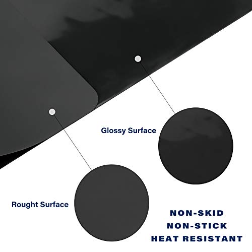 Gartful X-Large Silicone Sheet for Resin, 23.6"x15.7" Black Jewelry Casting Molds Mat, Premium Silicone Placemat, Reusable, Nonstick, Countertop Protector, Multipurpose Mat, 2 PCS - color: Black, size: 2pcs - 23.6 x 15.7 inches