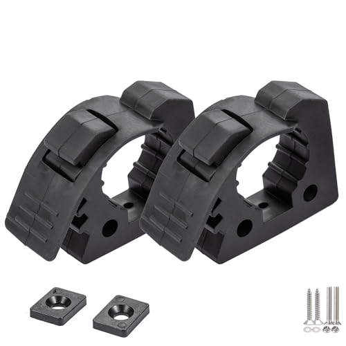 SINOKING Shovel Mount Rubber Clamp for Securing Equipment from 1-1/4" to 1-3/8" in diameter for Home, Garage, Boat, RV, ATV & Off-Road