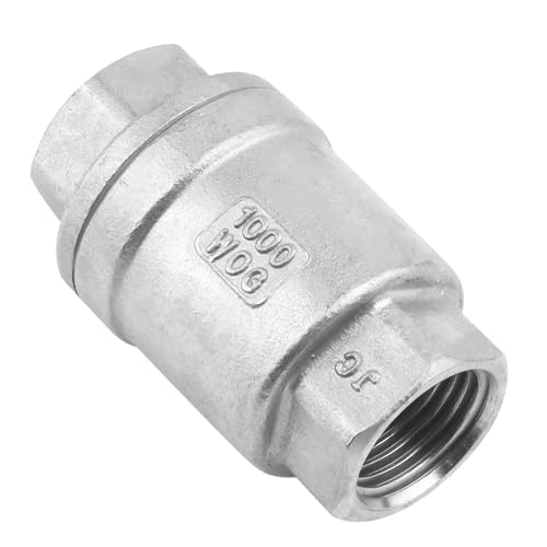 1/2 Inch Vertical Check Valve SUS304 Spring Loaded Check Valve in-line Low Cracking Pressure CF8M WOG 1000 - size: 0.5 Inch, style: Spring
