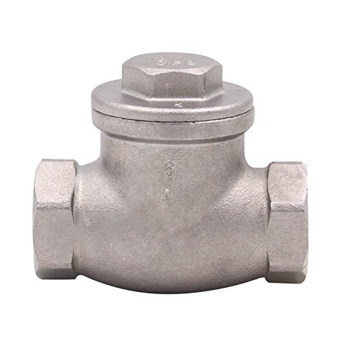 3/4 Inch Swing Check Valve - WOG 200 PSI Stainless Steel SS304 CF8M NPT - size: 0.75 Inch, style: Swing