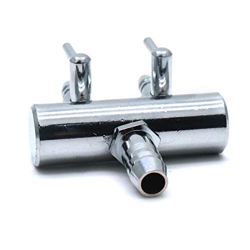 Stainless Steel Aquarium 2-Way Air Flow Lever Valve Fish Tank Air Pump Splitter Distributor - size: 2 Ways