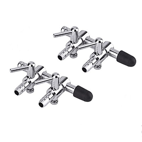 2Pack 2-Way Air Flow Control Lever Valve with Airline Tubing Connector for Aquarium Fish Tank