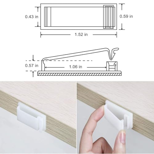 50Pcs Self Adhesive Cable Management Clips,Cable Organizers Wire Clips Cord Holder for PC Laptop Ethernet Cable Desktop Home Office(1.52’’ x 0.59’’ x 0.57’’,White) - color: White, size: 1.52’’ x 0.59’’ x 0.57’’